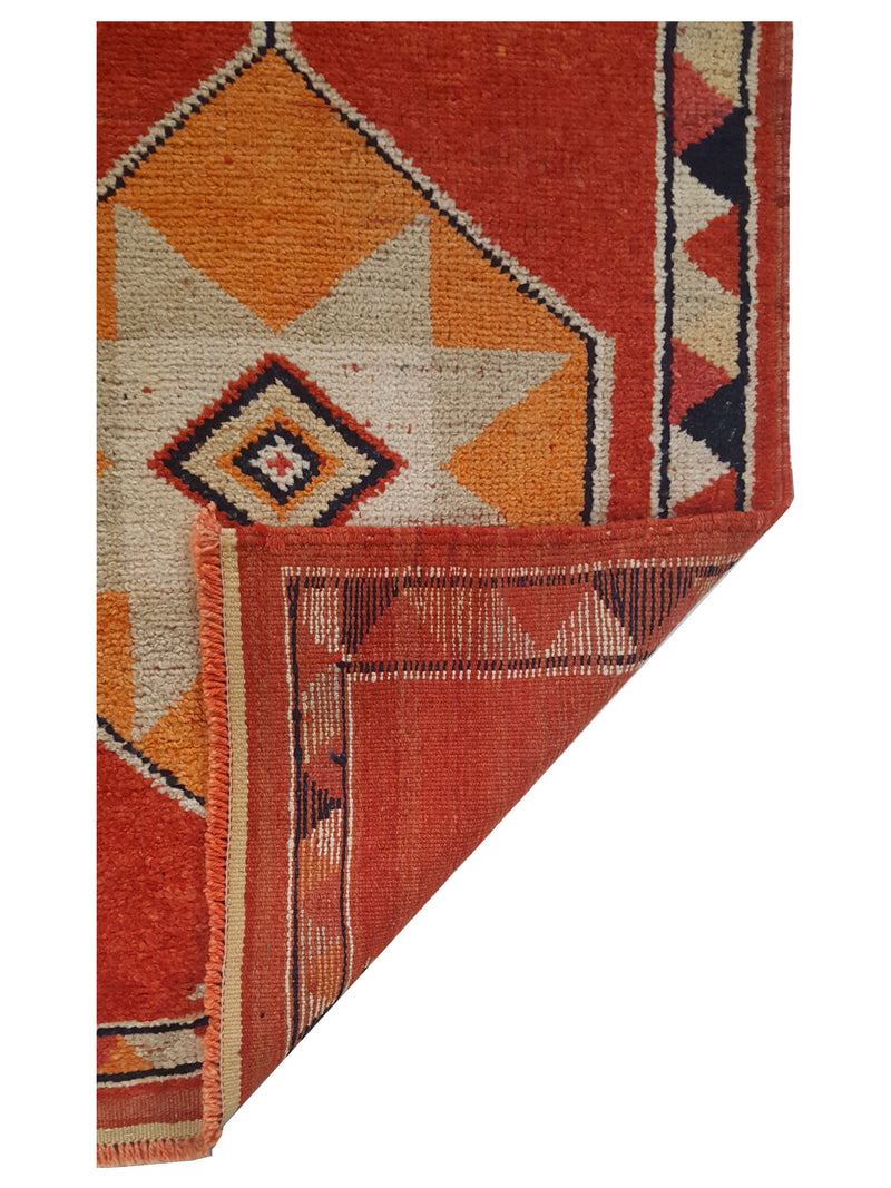 Pacific Kurdish 43560 Orange Traditional Hand Knotted Rug
