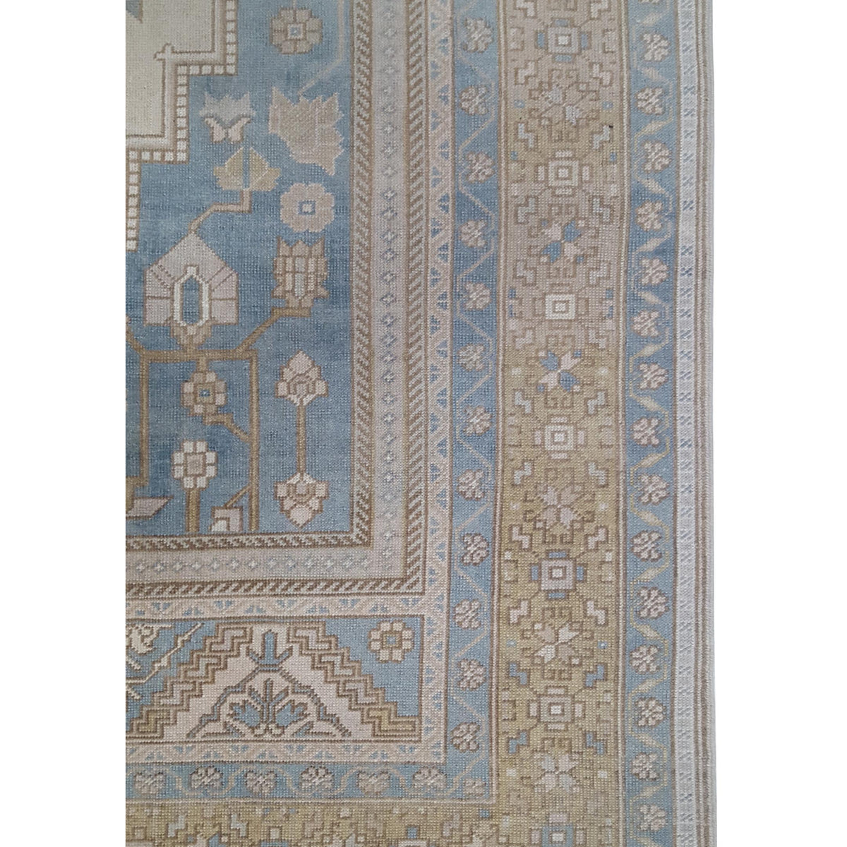 Pacific Anatolian 43570 Blue Gold Traditional Hand Knotted Rug
