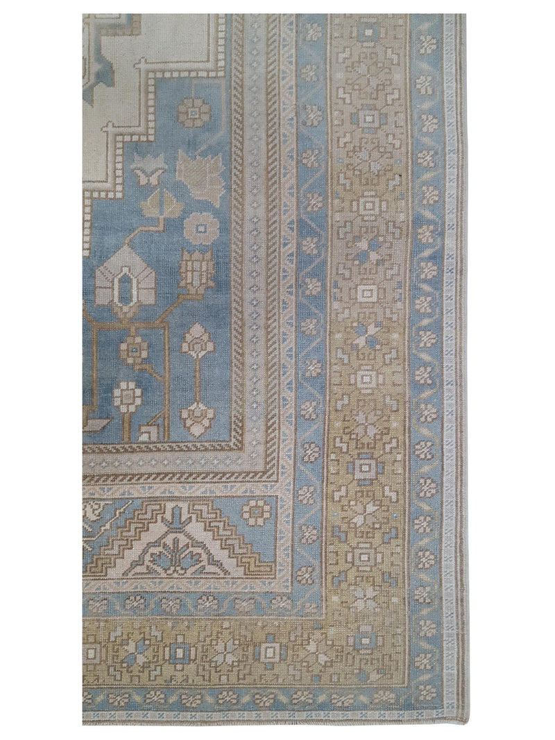 Pacific Anatolian 43570 Blue Gold Traditional Hand Knotted Rug