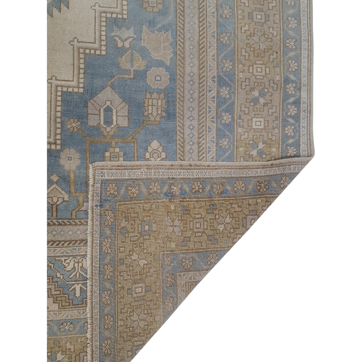 Pacific Anatolian 43570 Blue Gold Traditional Hand Knotted Rug