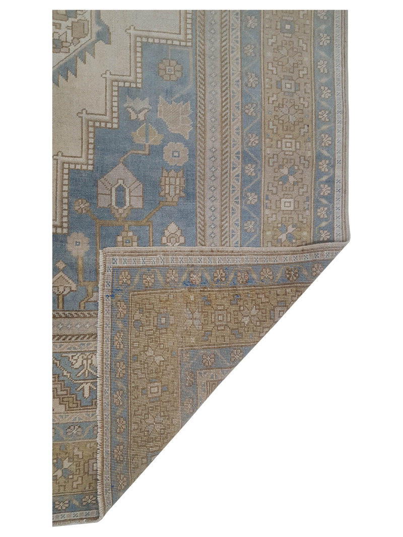 Pacific Anatolian 43570 Blue Gold Traditional Hand Knotted Rug