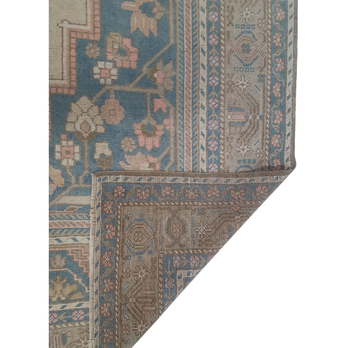 Pacific Anatolian 43571 Teal Beige Traditional Hand Knotted Rug