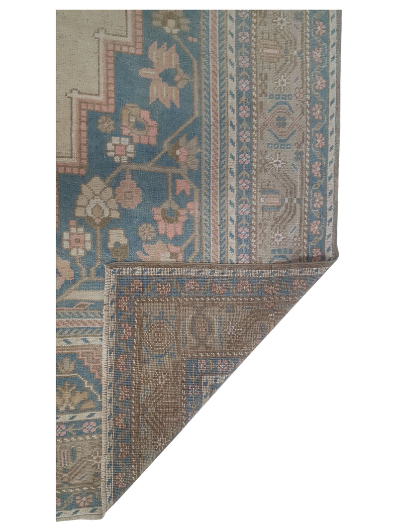 Pacific Anatolian 43571 Teal Beige Traditional Hand Knotted Rug