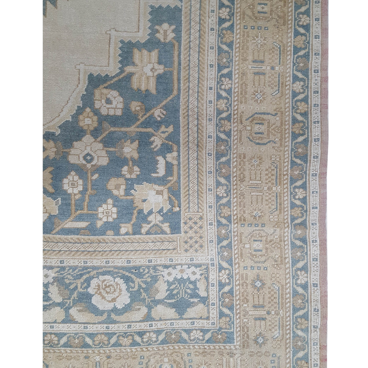 Pacific Anatolian 43577 Teal Beige Traditional Hand Knotted Rug