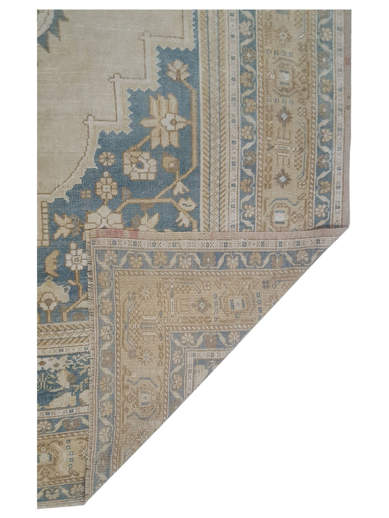 Pacific Anatolian 43577 Teal Beige Traditional Hand Knotted Rug