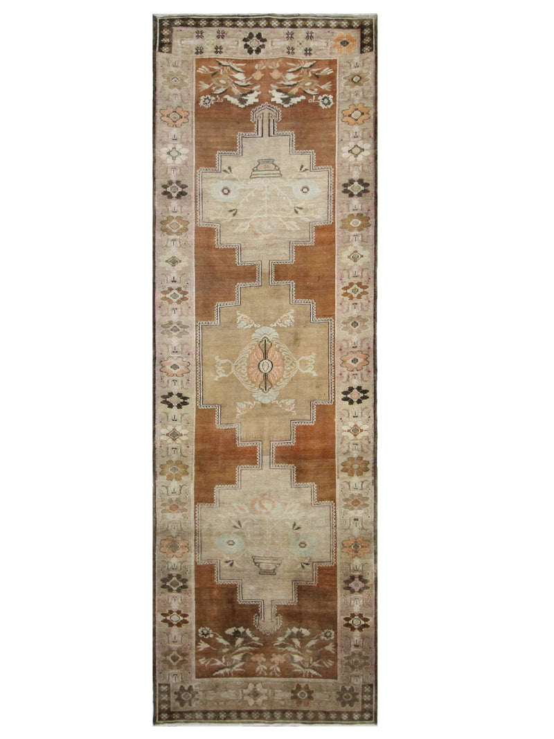 Pacific Antique Ushak  Brown Beige Traditional