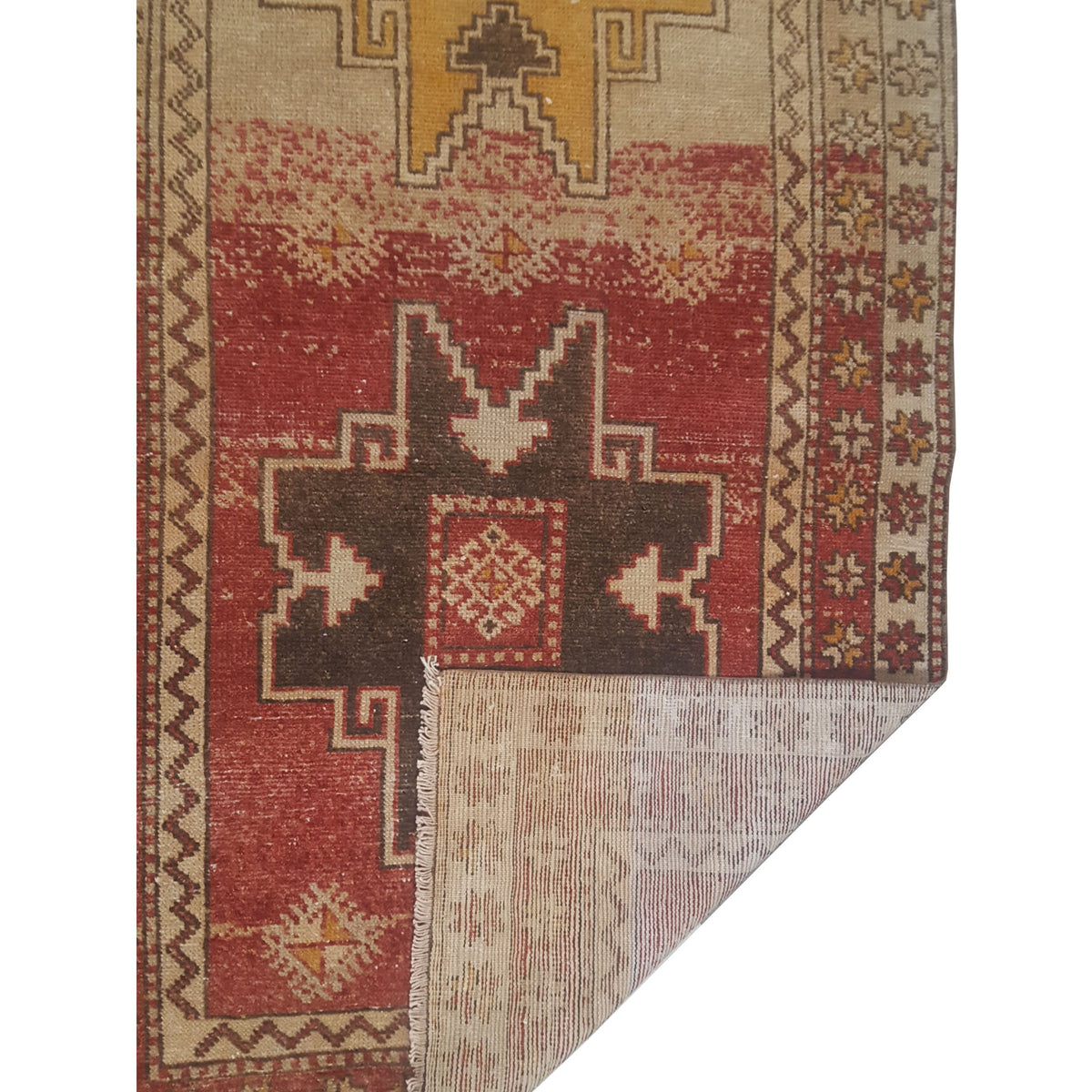 Pacific Anatolian 43581 Ivory Red Traditional Hand Knotted Rug