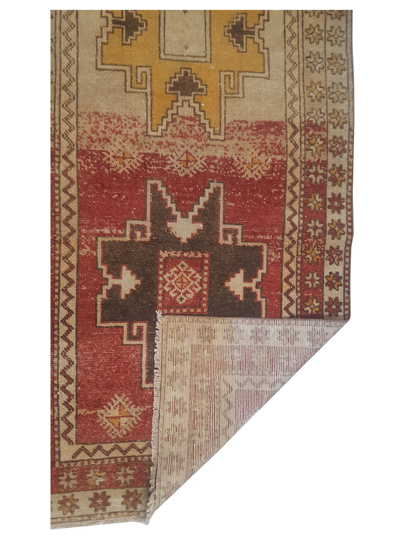 Pacific Anatolian 43581 Ivory Red Traditional Hand Knotted Rug