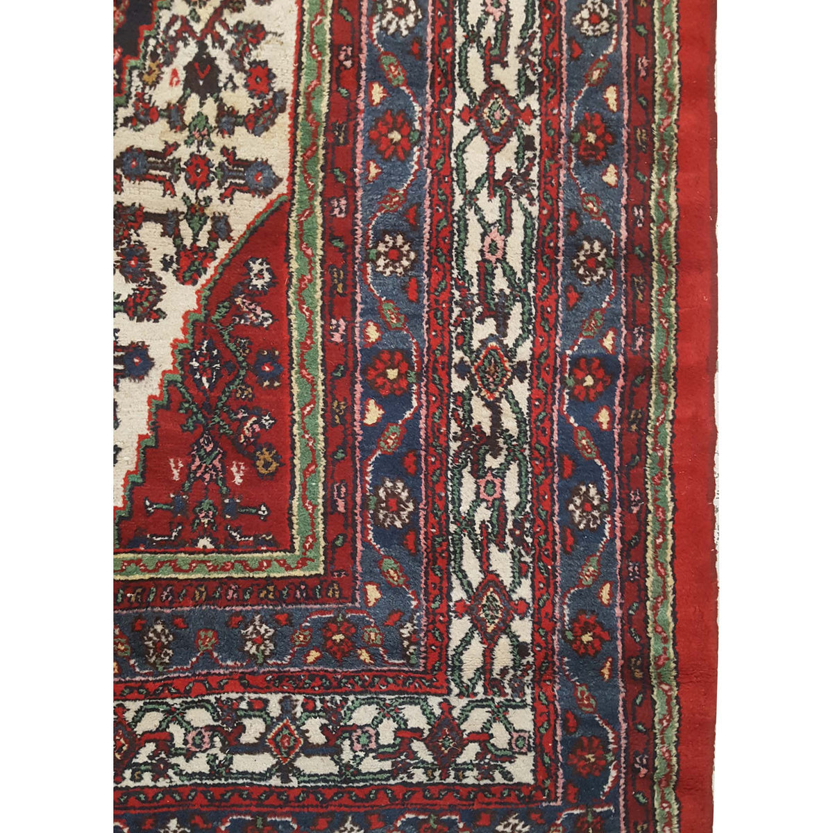 Pacific Hamadan 43588 Red Ivory Traditional Hand Knotted Rug