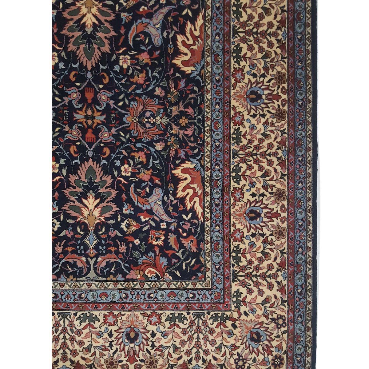 Pacific Classic 43589 Navy Beige Traditional Hand Knotted Rug