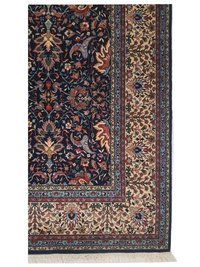 Pacific Classic 43589 Navy Beige Traditional Hand Knotted Rug
