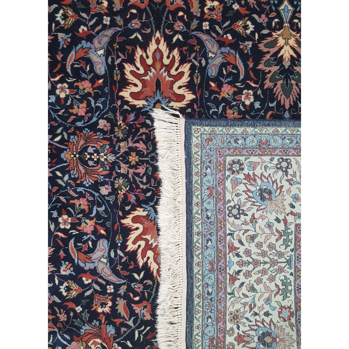 Pacific Classic 43589 Navy Beige Traditional Hand Knotted Rug