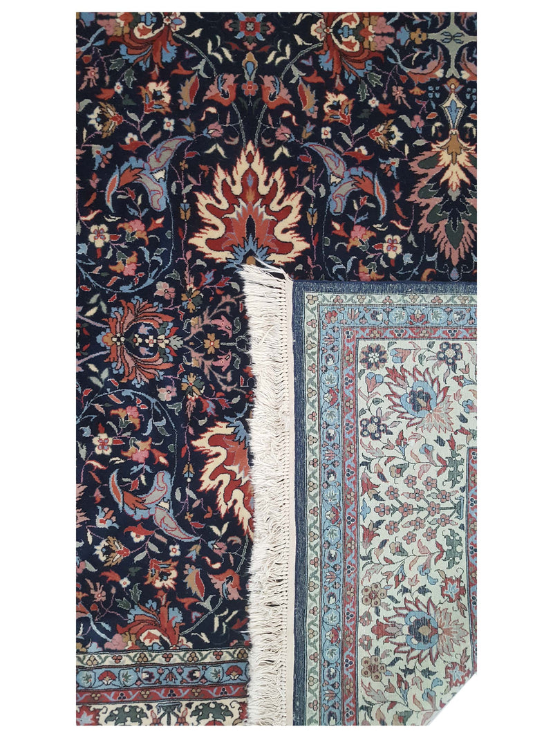 Pacific Classic 43589 Navy Beige Traditional Hand Knotted Rug