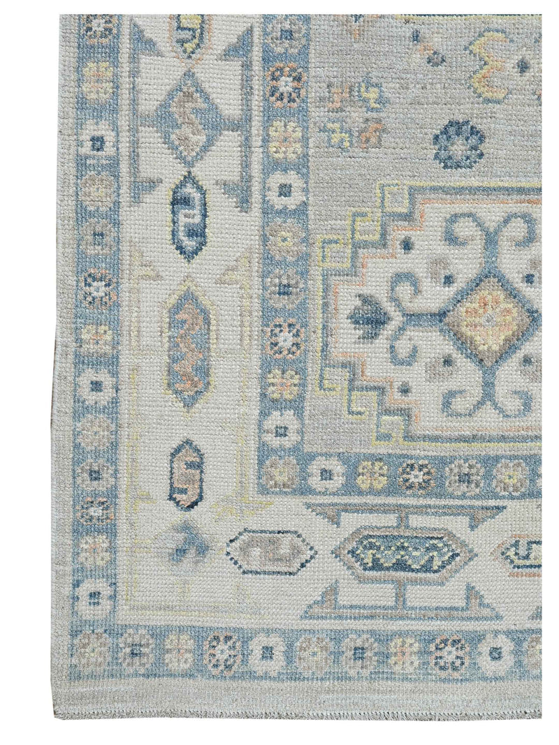 Pacific Ushak 43592 Lt.Grey Ivory Transitional Hand Knotted Rug