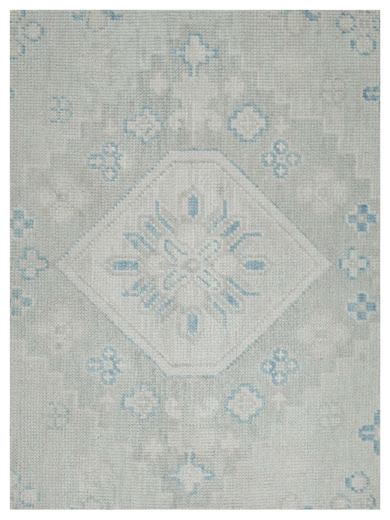 Pacific Ushak 43593 Lt.Grey Lt.Grey Transitional Hand Knotted Rug