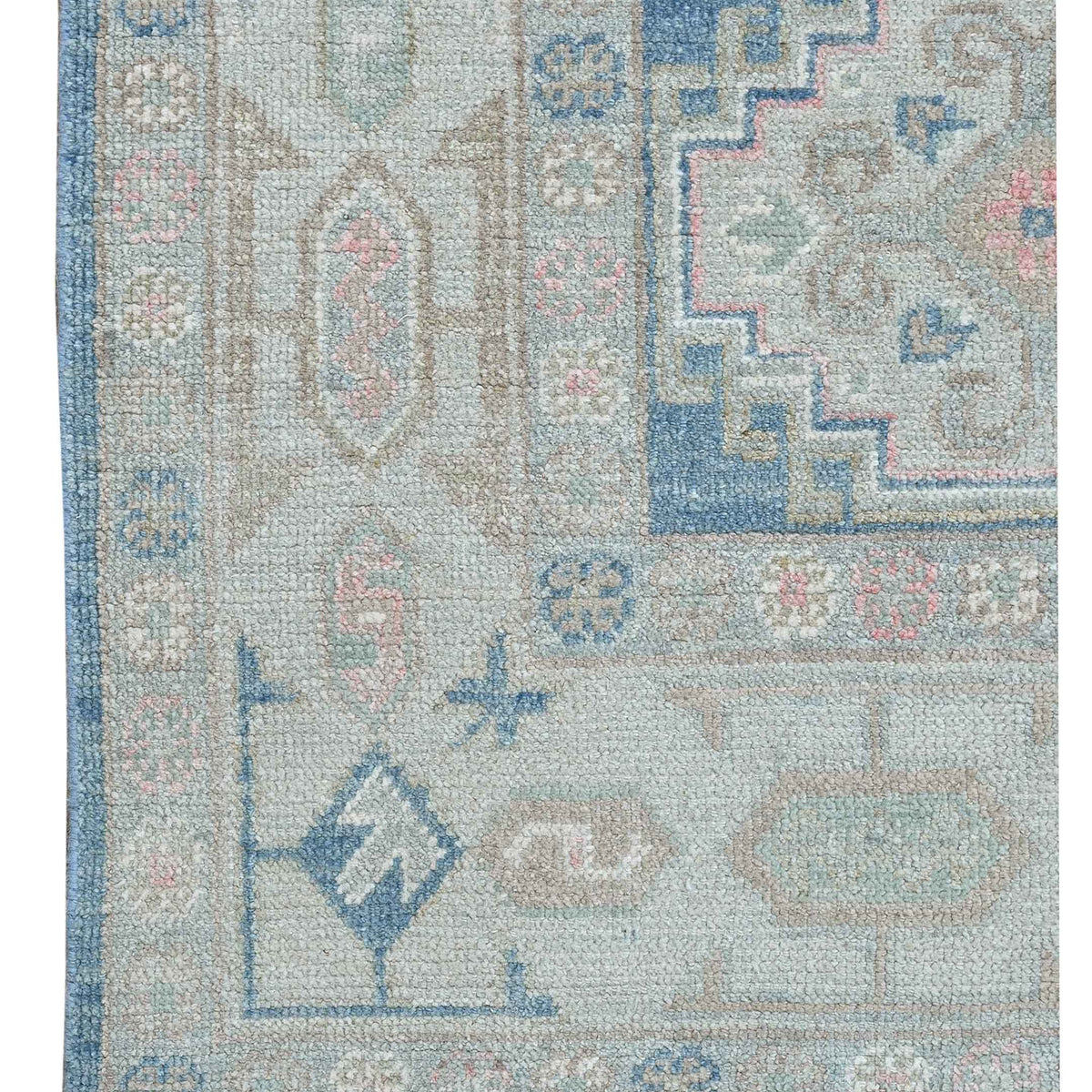 Pacific Ushak 43594 Blue Lt.Grey Transitional Hand Knotted Rug