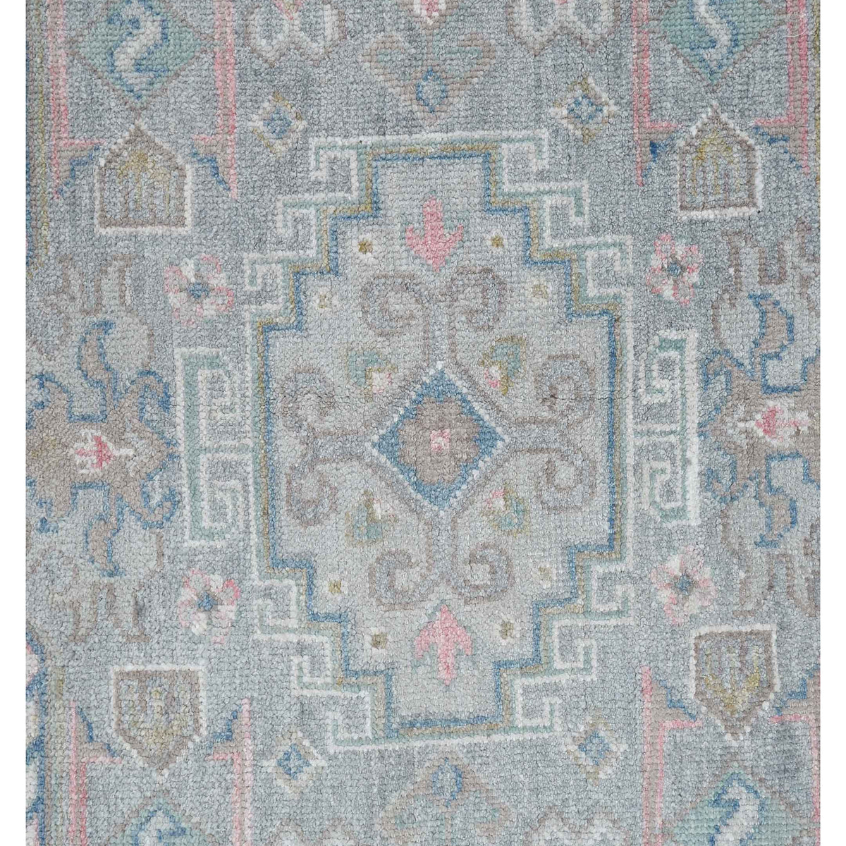Pacific Ushak 43594 Blue Lt.Grey Transitional Hand Knotted Rug