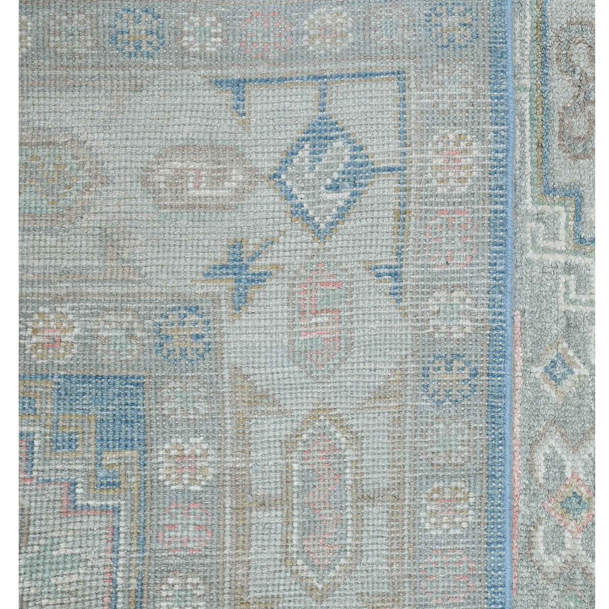 Pacific Ushak 43594 Blue Lt.Grey Transitional Hand Knotted Rug