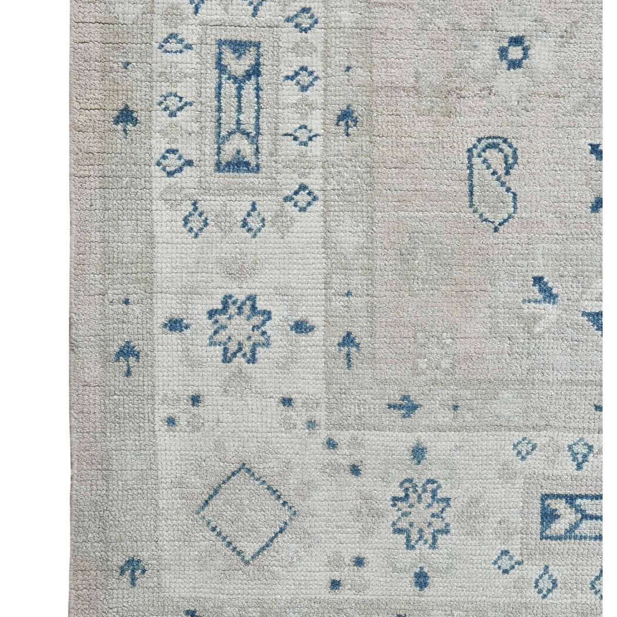 Pacific Ushak 43597 Pink Ivory Transitional Hand Knotted Rug