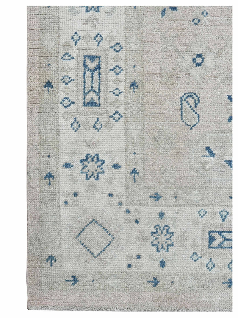 Pacific Ushak 43597 Pink Ivory Transitional Hand Knotted Rug