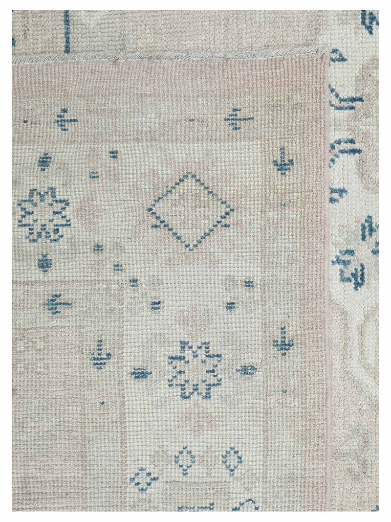 Pacific Ushak 43597 Pink Ivory Transitional Hand Knotted Rug