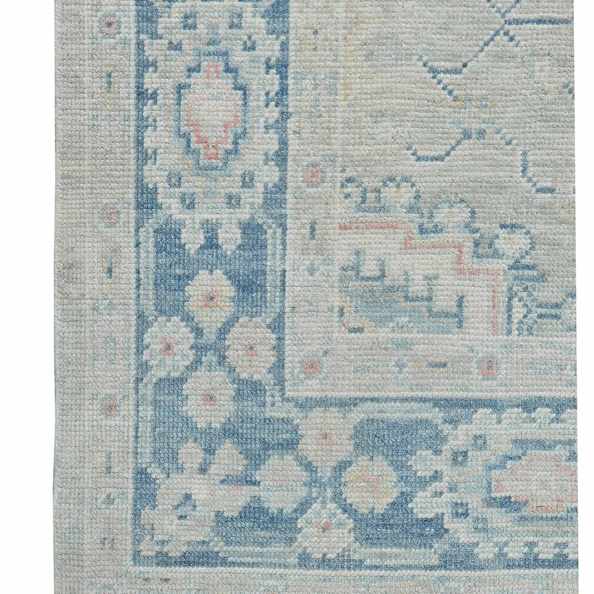 Pacific Ushak 43598 Lt.Grey Blue Transitional Hand Knotted Rug