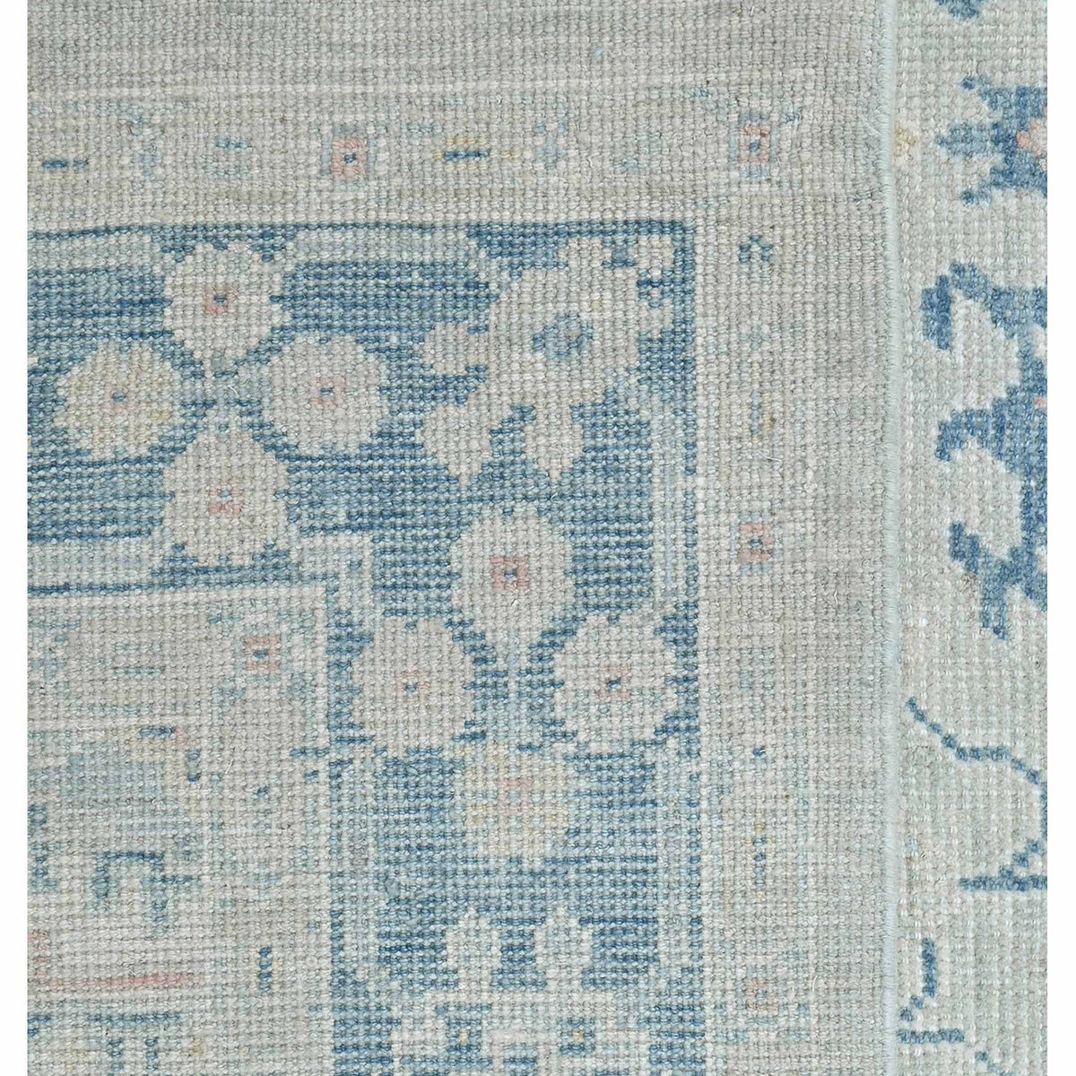 Pacific Ushak 43598 Lt.Grey Blue Transitional Hand Knotted Rug