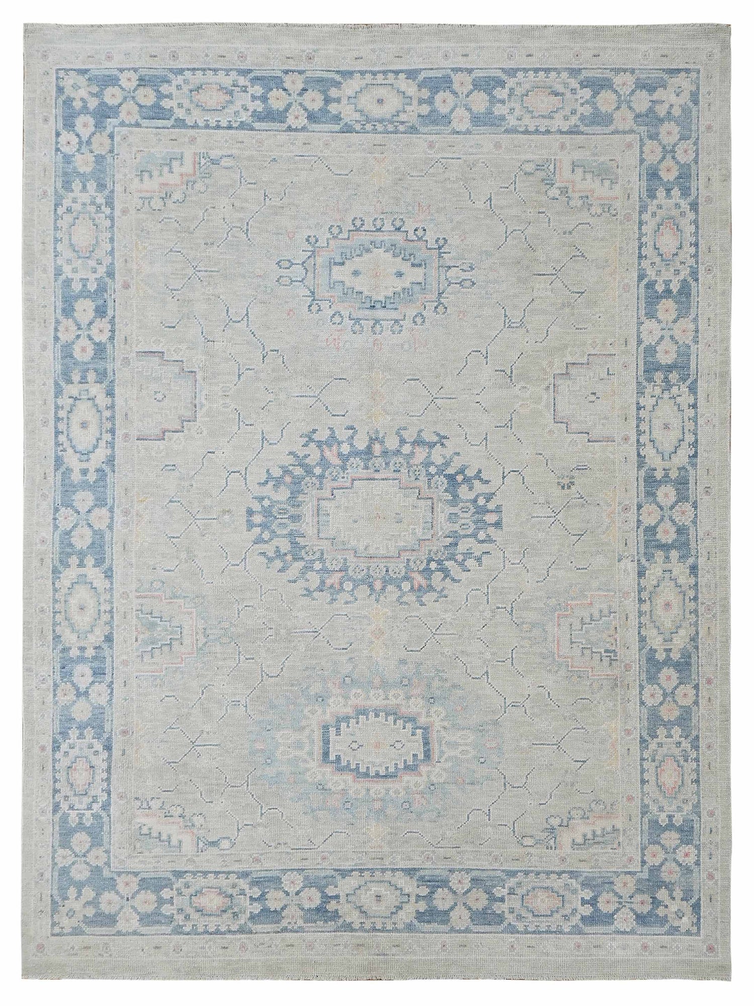 Pacific Ushak  Lt.Grey Blue Transitional