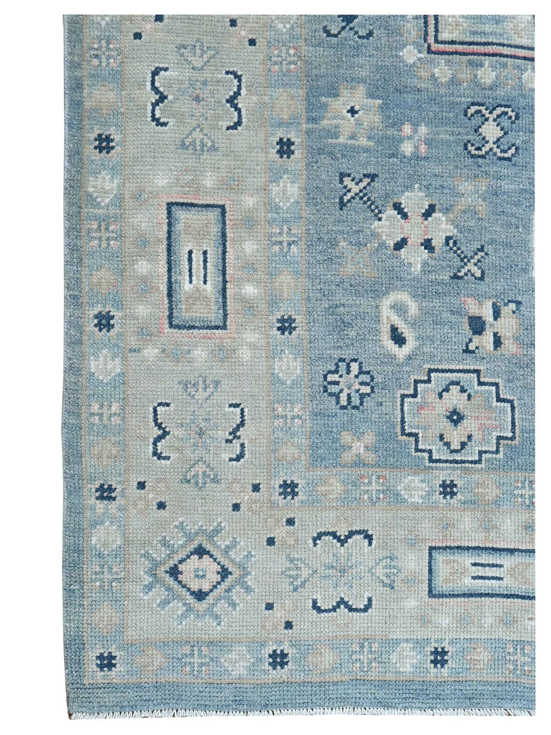 Pacific Ushak 43599 Blue Lt.Grey Transitional Hand Knotted Rug