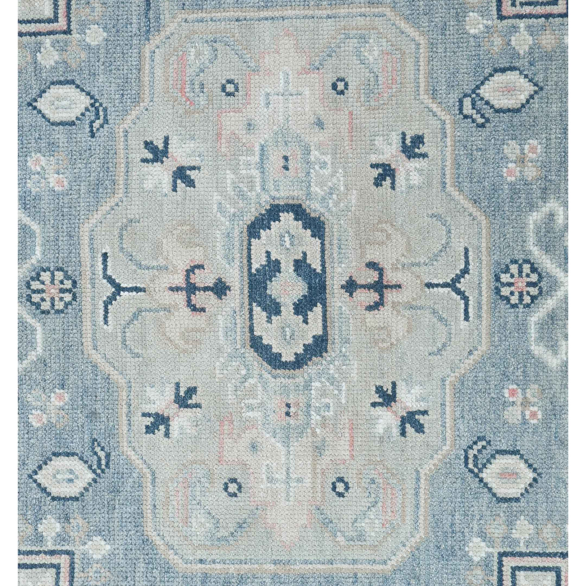 Pacific Ushak 43599 Blue Lt.Grey Transitional Hand Knotted Rug