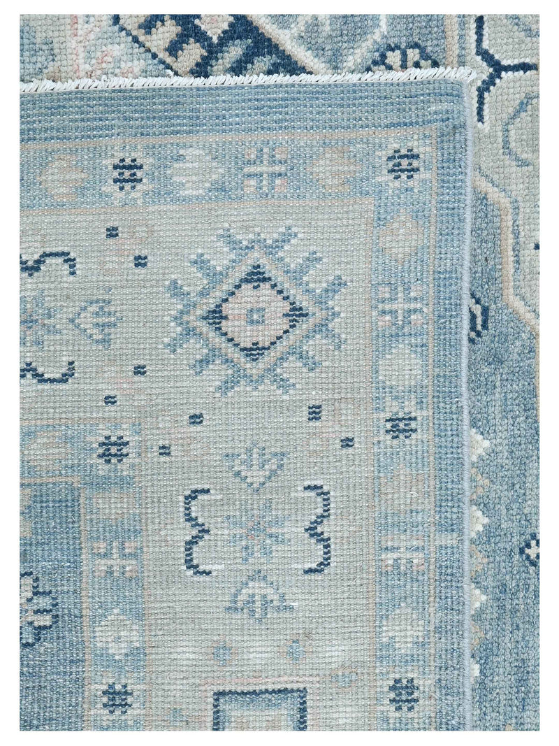 Pacific Ushak 43599 Blue Lt.Grey Transitional Hand Knotted Rug