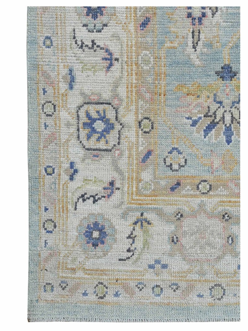 Pacific Ushak 43601 Blue Ivory Transitional Hand Knotted Rug