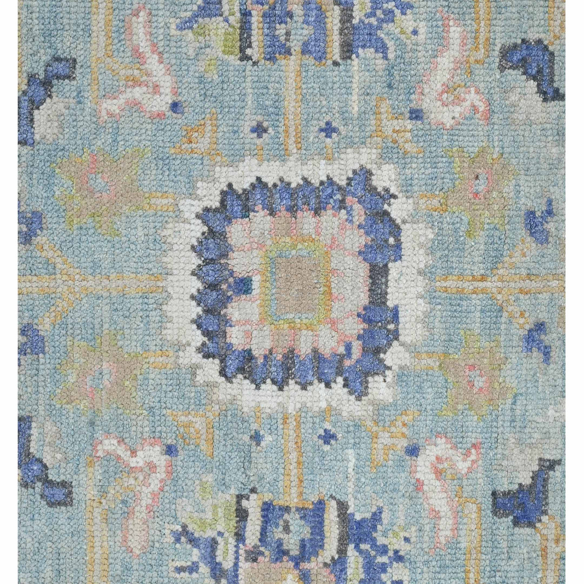 Pacific Ushak 43601 Blue Ivory Transitional Hand Knotted Rug