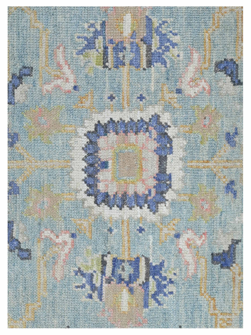 Pacific Ushak 43601 Blue Ivory Transitional Hand Knotted Rug