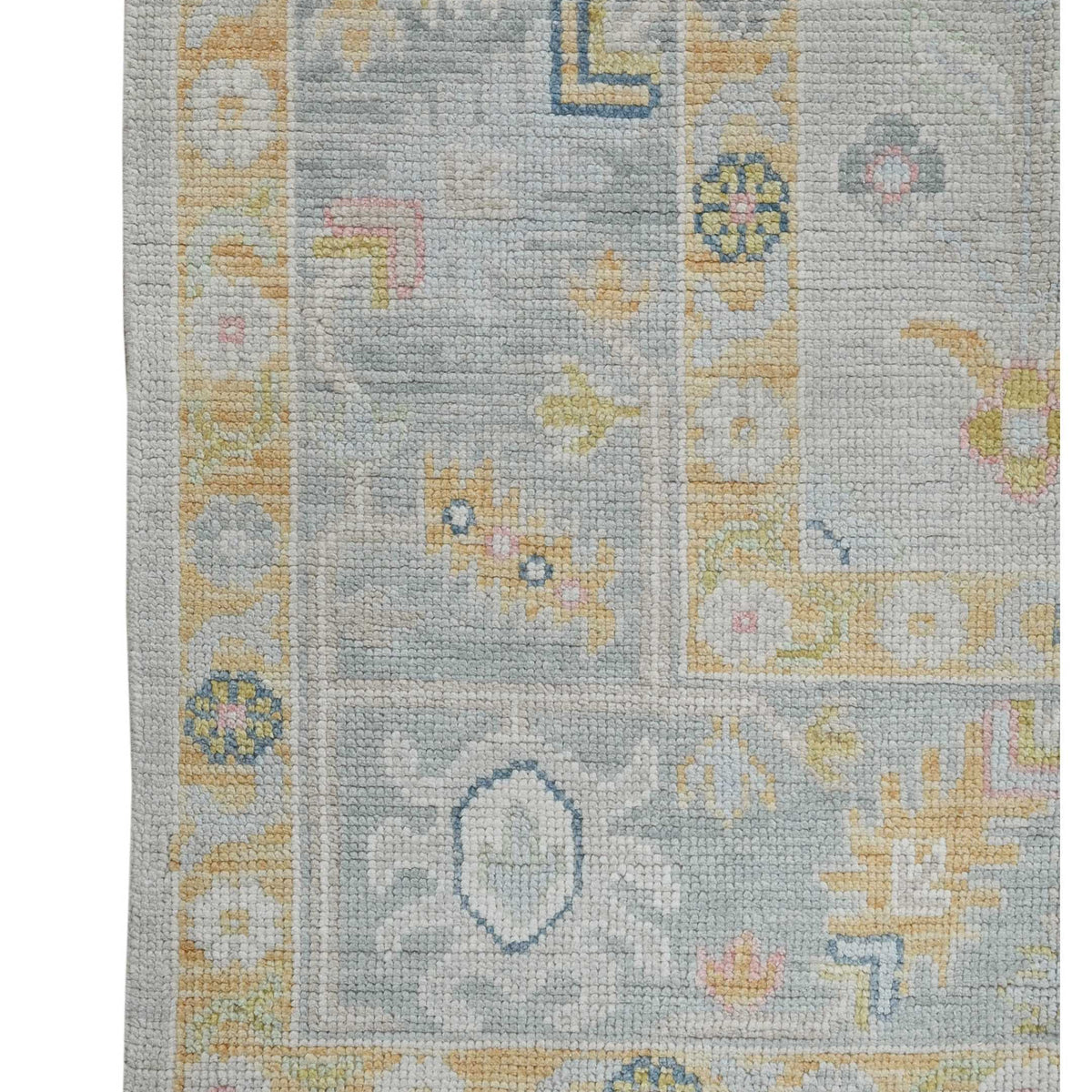 Pacific Ushak 43604 Lt.Grey Grey Transitional Hand Knotted Rug