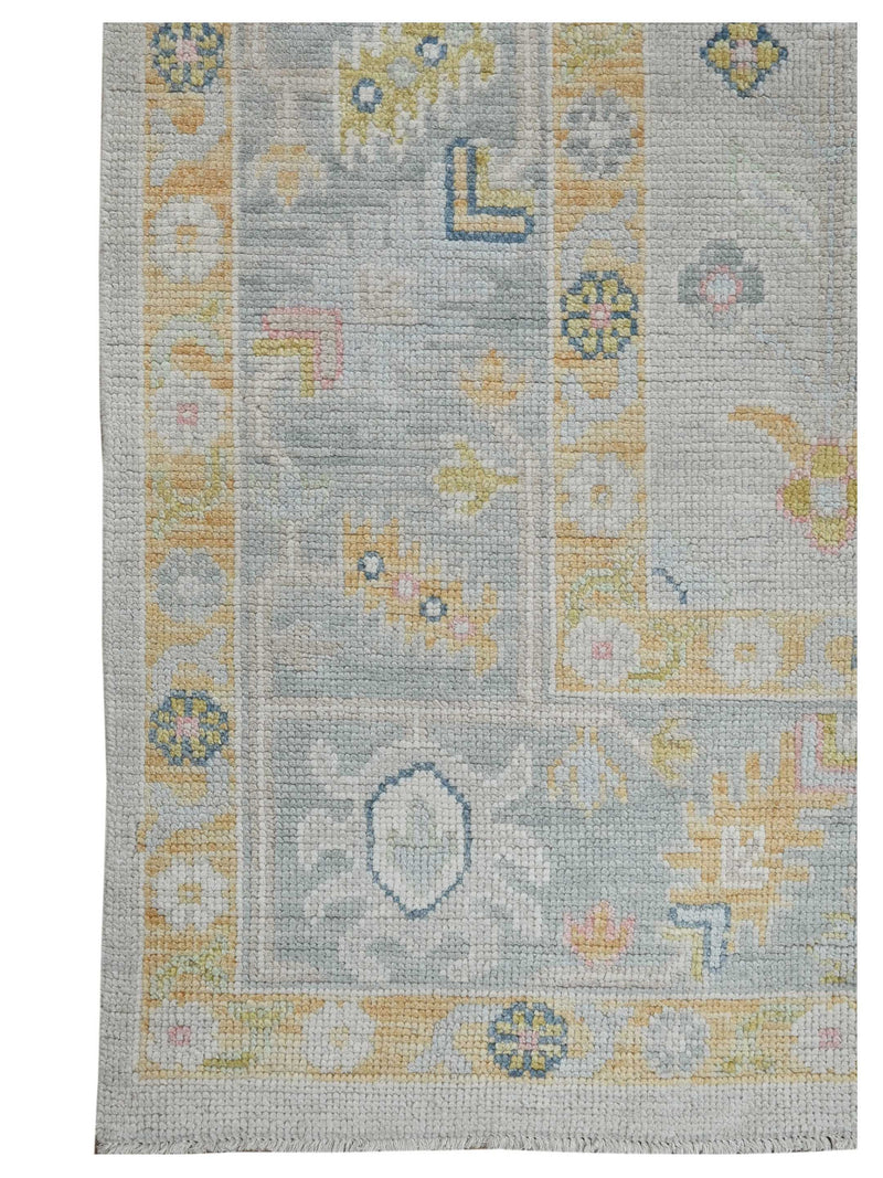Pacific Ushak 43604 Lt.Grey Grey Transitional Hand Knotted Rug