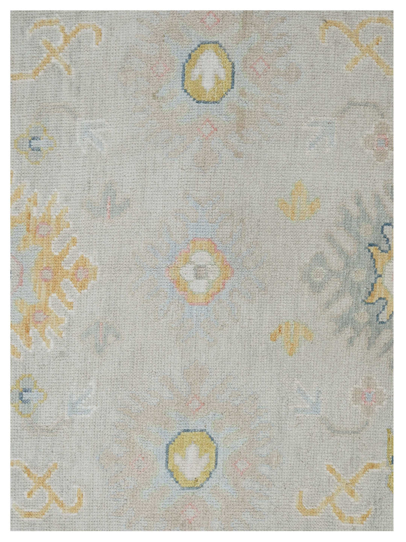 Pacific Ushak 43604 Lt.Grey Grey Transitional Hand Knotted Rug