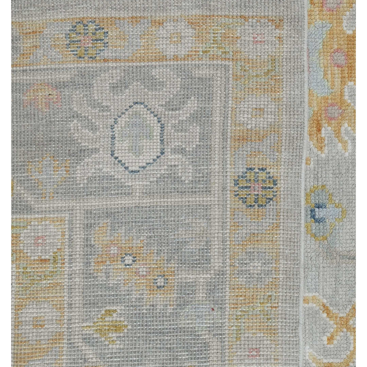 Pacific Ushak 43604 Lt.Grey Grey Transitional Hand Knotted Rug