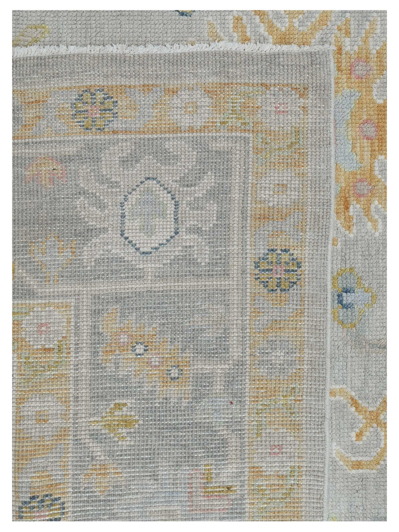 Pacific Ushak 43604 Lt.Grey Grey Transitional Hand Knotted Rug
