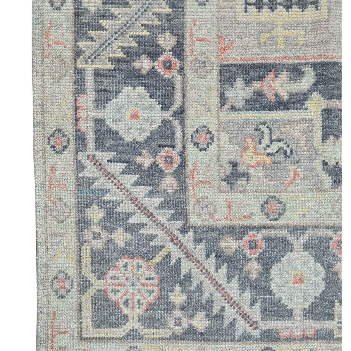Pacific Ushak 43606 Beige Grey Transitional Hand Knotted Rug