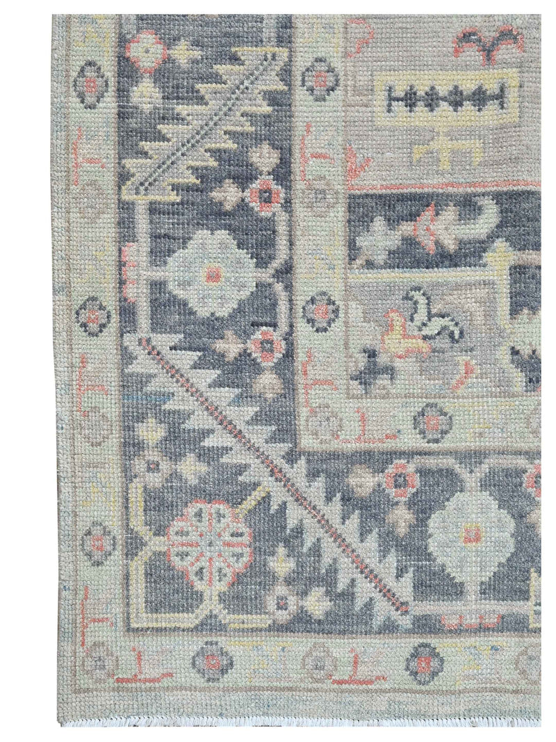 Pacific Ushak 43606 Beige Grey Transitional Hand Knotted Rug