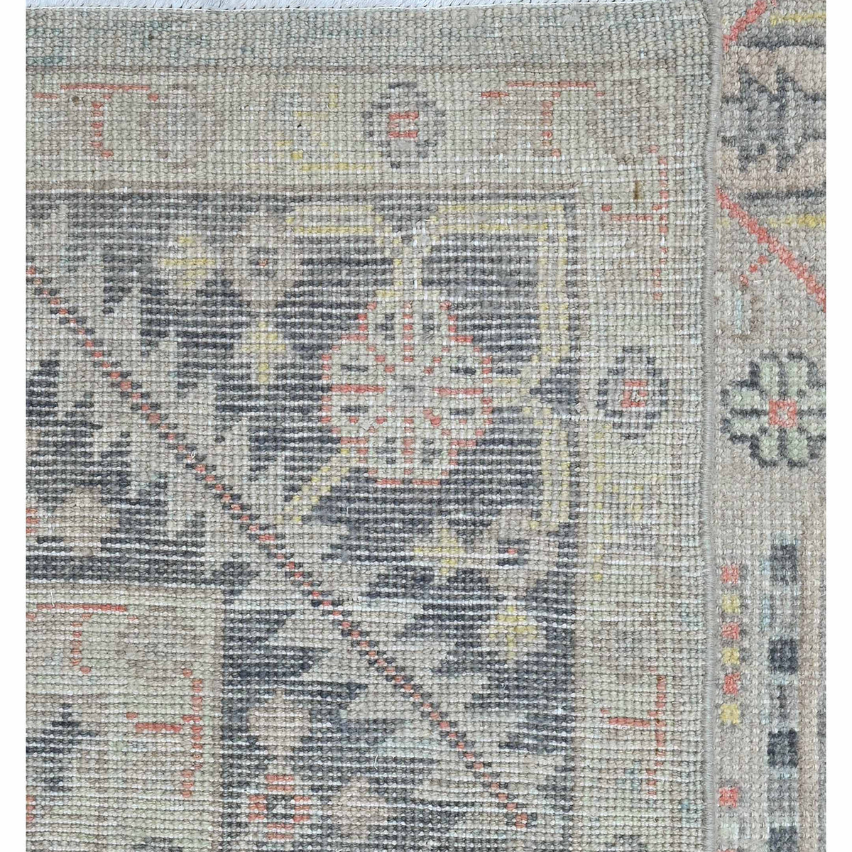 Pacific Ushak 43606 Beige Grey Transitional Hand Knotted Rug