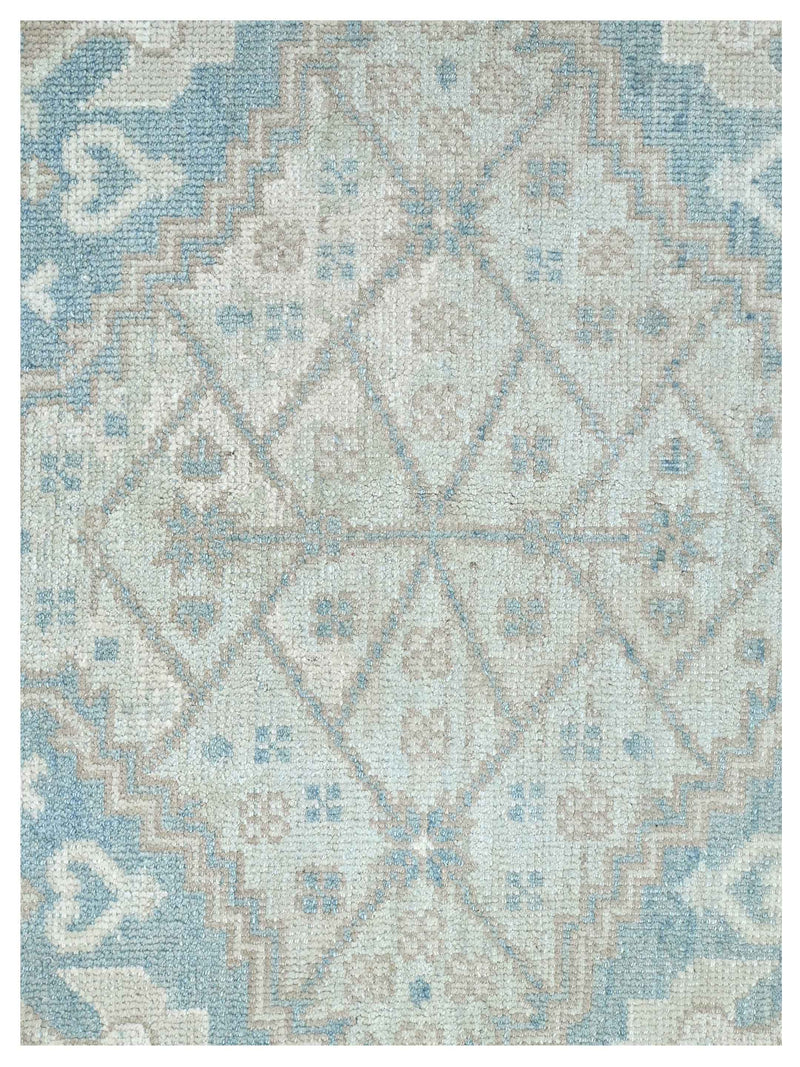 Pacific Ushak 43610 Blue Blue Transitional Hand Knotted Rug