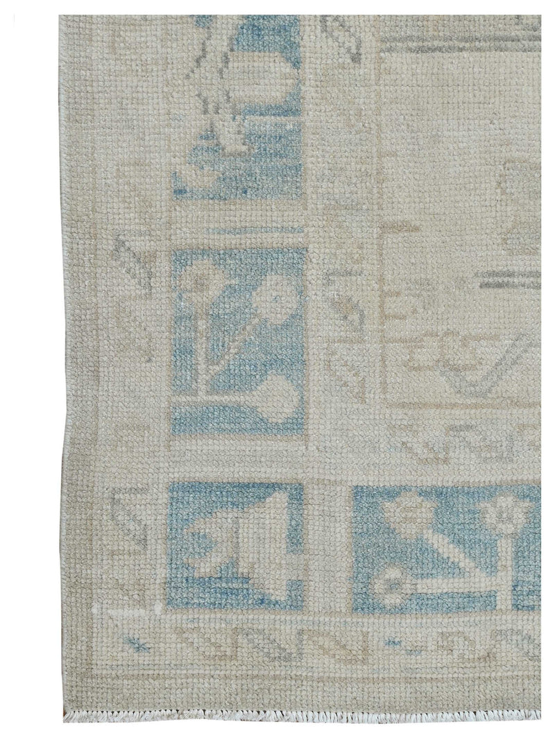 Pacific Ushak 43612 Blue Beige Transitional Hand Knotted Rug