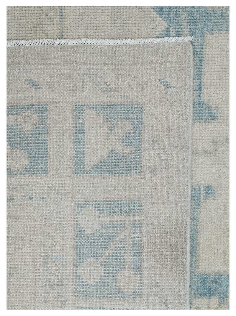 Pacific Ushak 43612 Blue Beige Transitional Hand Knotted Rug