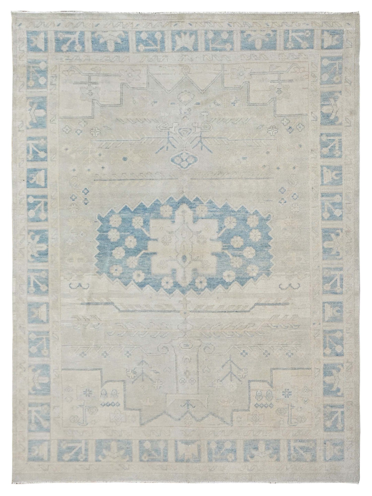 Pacific Ushak  Blue Beige Transitional