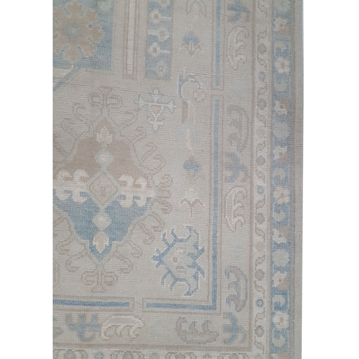 Pacific Ushak 43614 Beige Beige Transitional Hand Knotted Rug