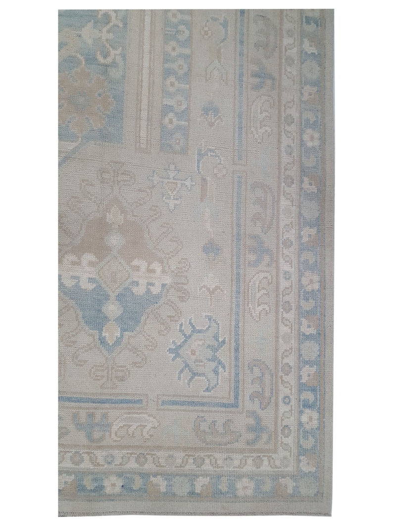 Pacific Ushak 43614 Beige Beige Transitional Hand Knotted Rug