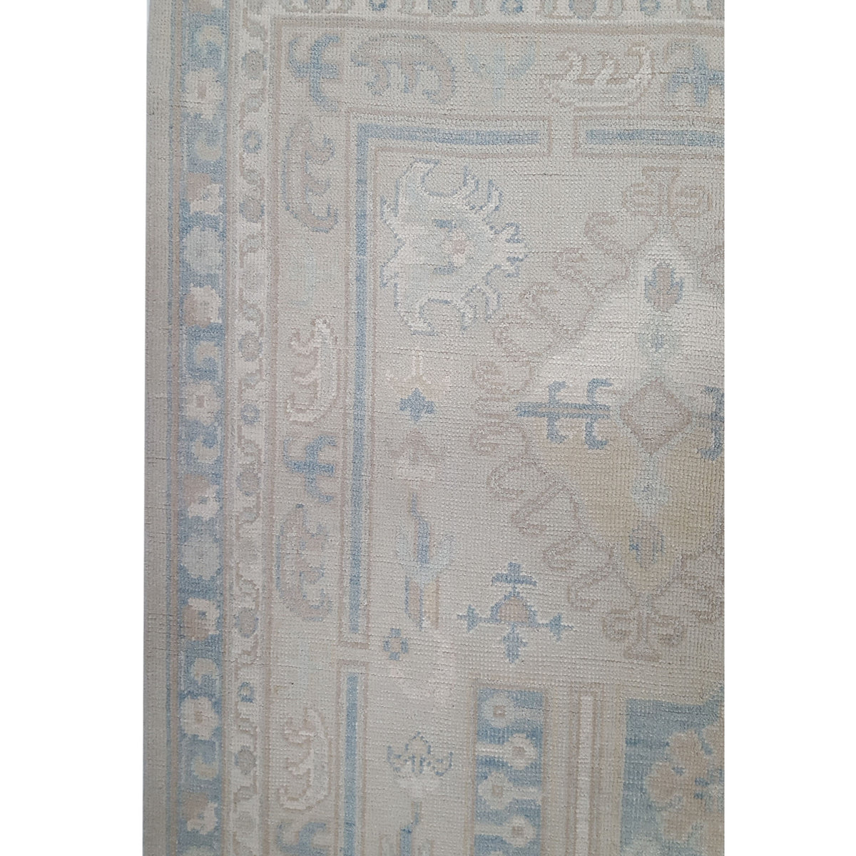 Pacific Ushak 43614 Beige Beige Transitional Hand Knotted Rug