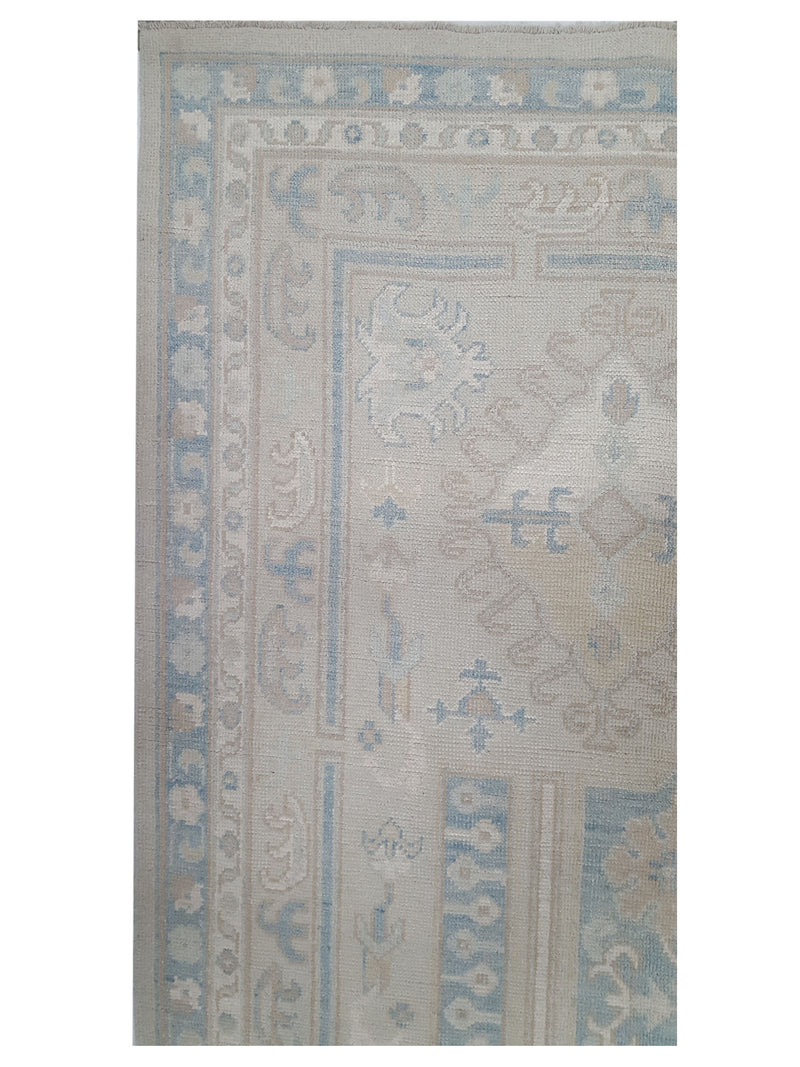 Pacific Ushak 43614 Beige Beige Transitional Hand Knotted Rug